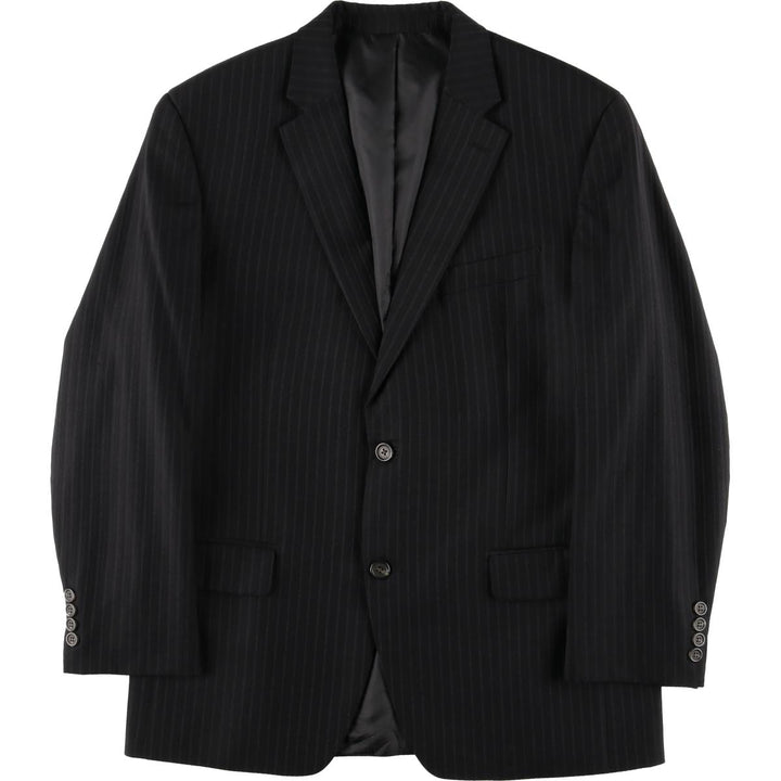 Ralph Lauren Lauren Striped Wool Tailored Jacket, Men's Size M wool black type Vintage Second Hand