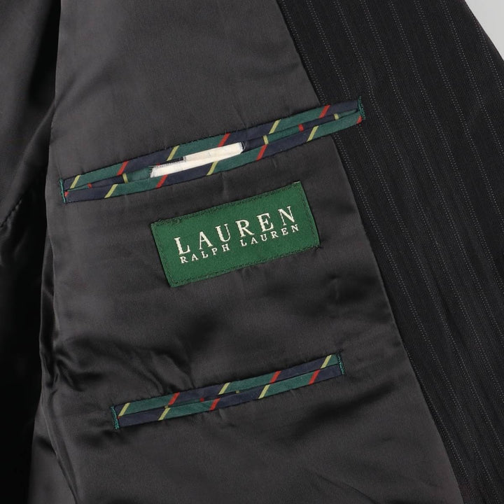 Ralph Lauren Lauren Striped Wool Tailored Jacket, Men's Size M wool black type Vintage Second Hand