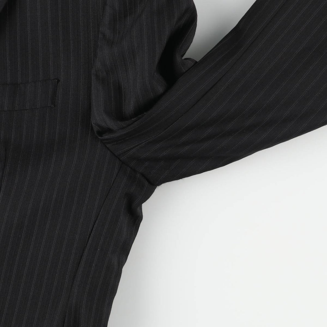 Ralph Lauren Lauren Striped Wool Tailored Jacket, Men's Size M wool black type Vintage Second Hand