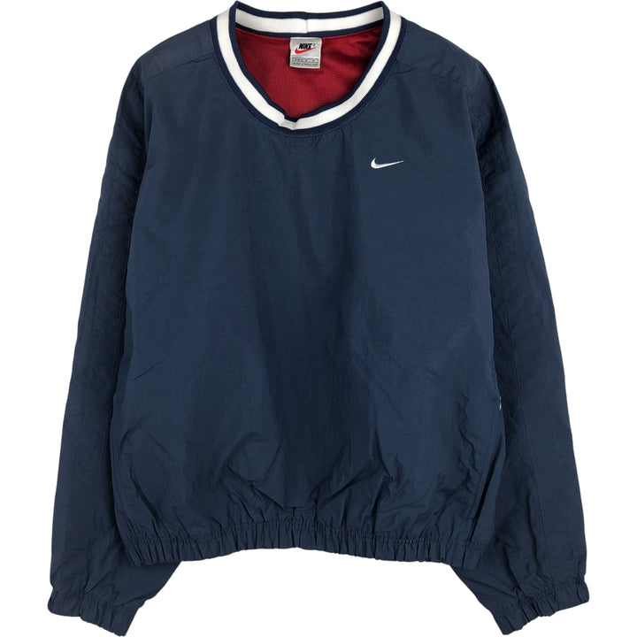 90'S Nike Nylon Pullover, Women's Size Medium, Vintage Nylon navy blue type Vintage Second Hand