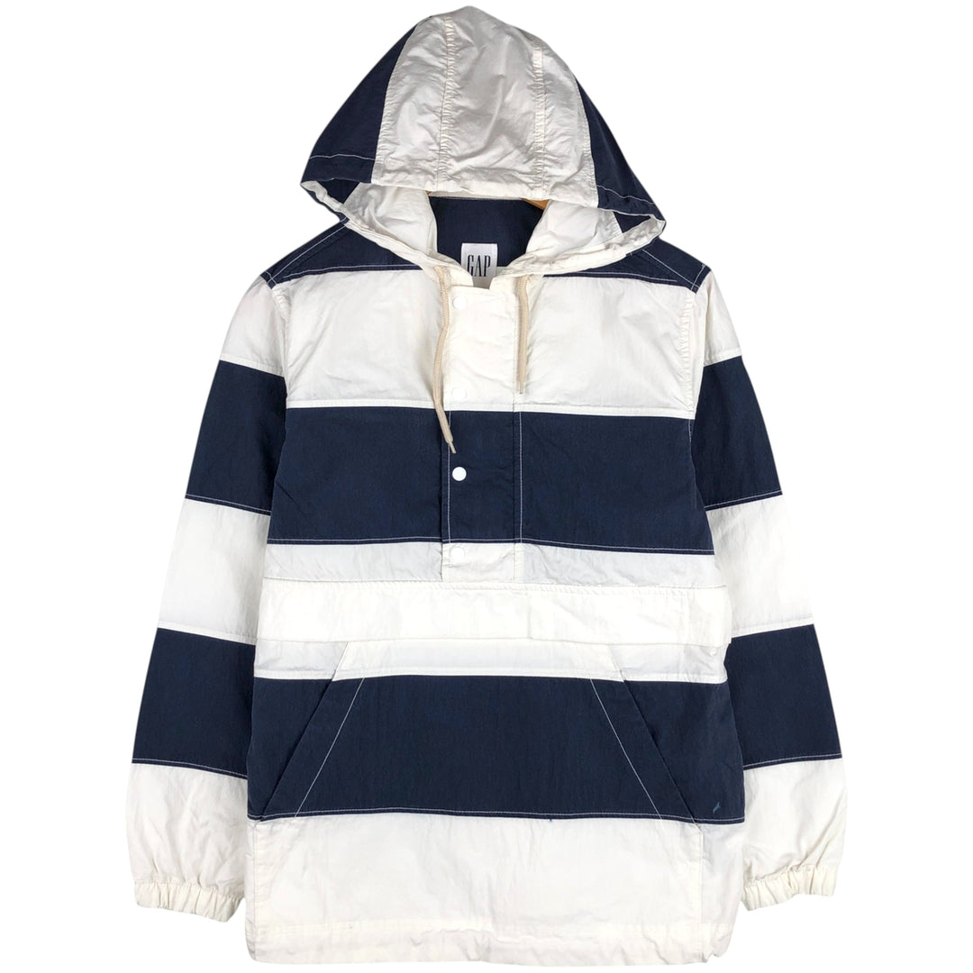 GAP Border Pattern Anorak Parka, Men's Size XS cotton white type Vintage Second Hand