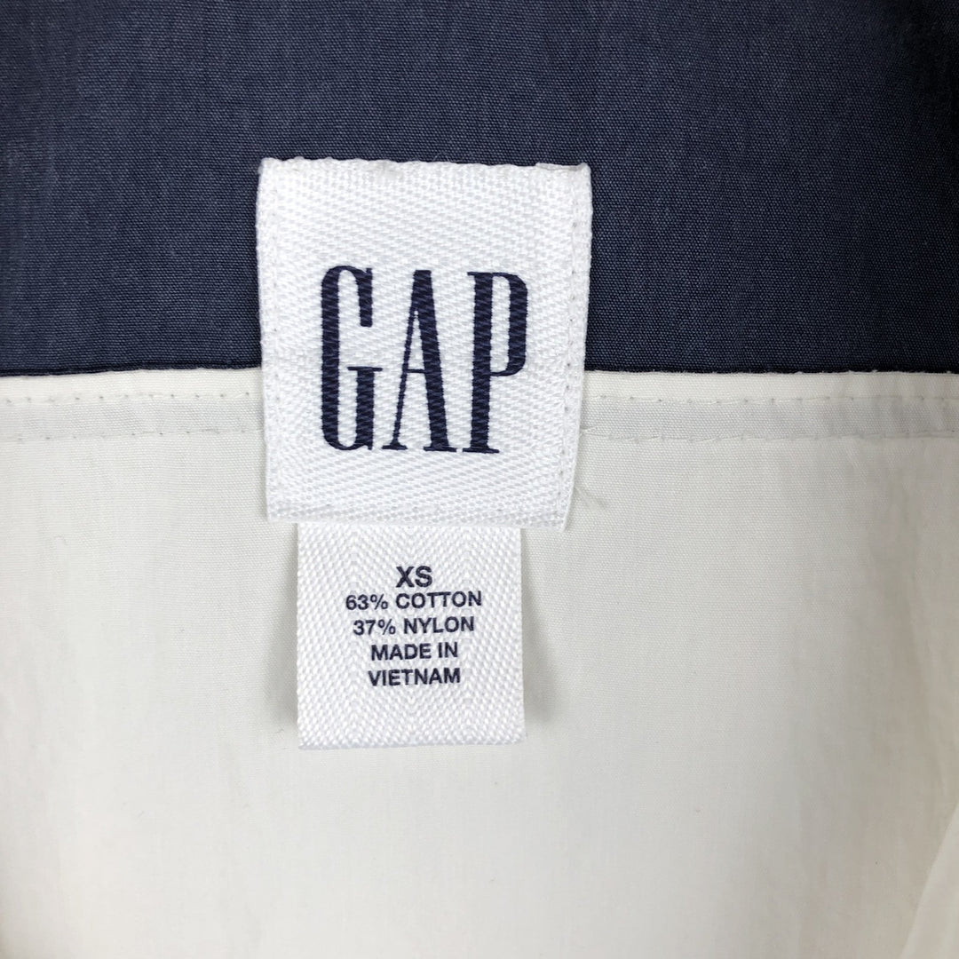 GAP Border Pattern Anorak Parka, Men's Size XS cotton white type Vintage Second Hand