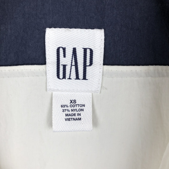 GAP Border Pattern Anorak Parka, Men's Size XS cotton white type Vintage Second Hand