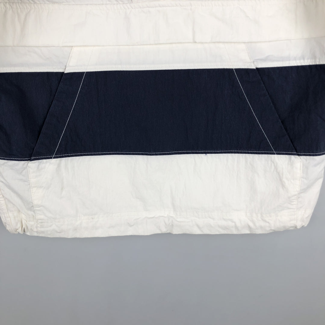 GAP Border Pattern Anorak Parka, Men's Size XS cotton white type Vintage Second Hand