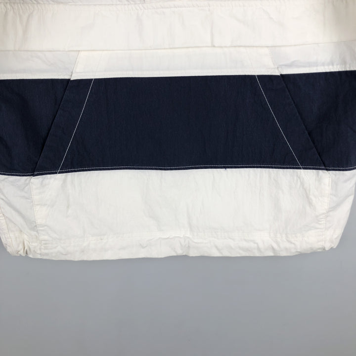 GAP Border Pattern Anorak Parka, Men's Size XS cotton white type Vintage Second Hand