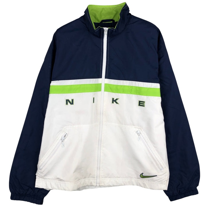 Vintage 90'S Nike windbreaker, women's size L polyester navy blue type Vintage Second Hand