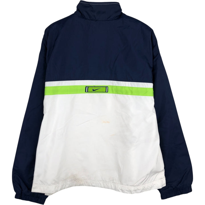 Vintage 90'S Nike windbreaker, women's size L polyester navy blue type Vintage Second Hand