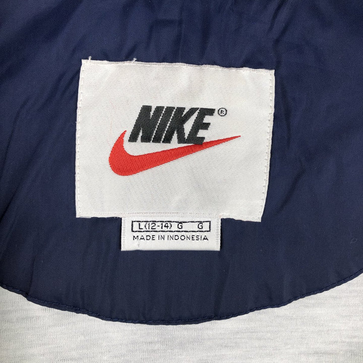 Vintage 90'S Nike windbreaker, women's size L polyester navy blue type Vintage Second Hand