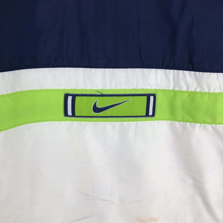 Vintage 90'S Nike windbreaker, women's size L polyester navy blue type Vintage Second Hand