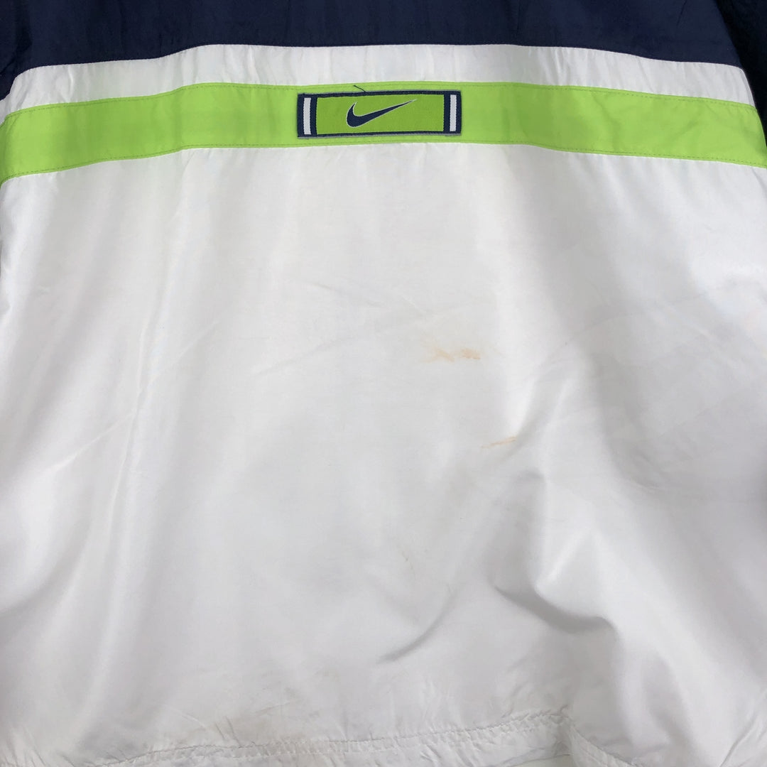 Vintage 90'S Nike windbreaker, women's size L polyester navy blue type Vintage Second Hand