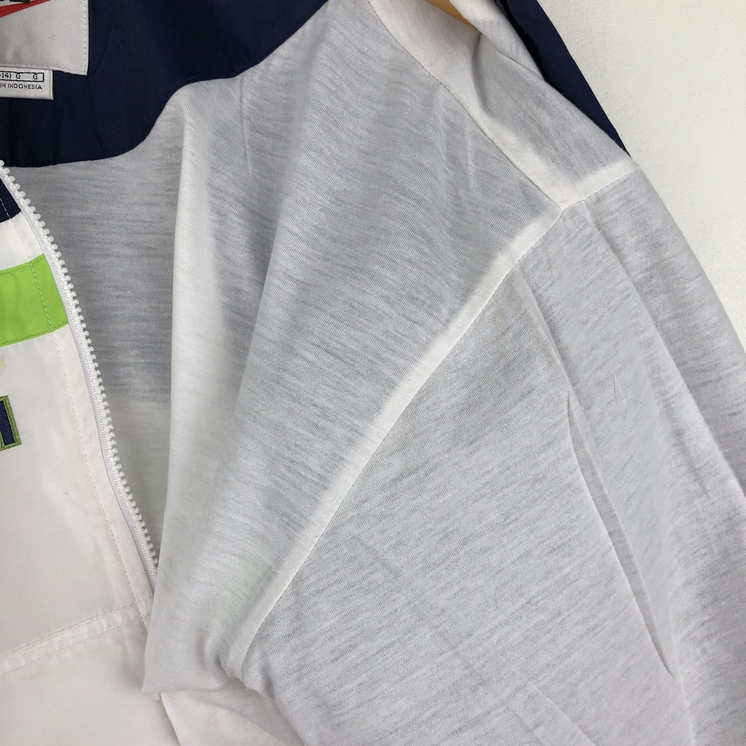 Vintage 90'S Nike windbreaker, women's size L polyester navy blue type Vintage Second Hand