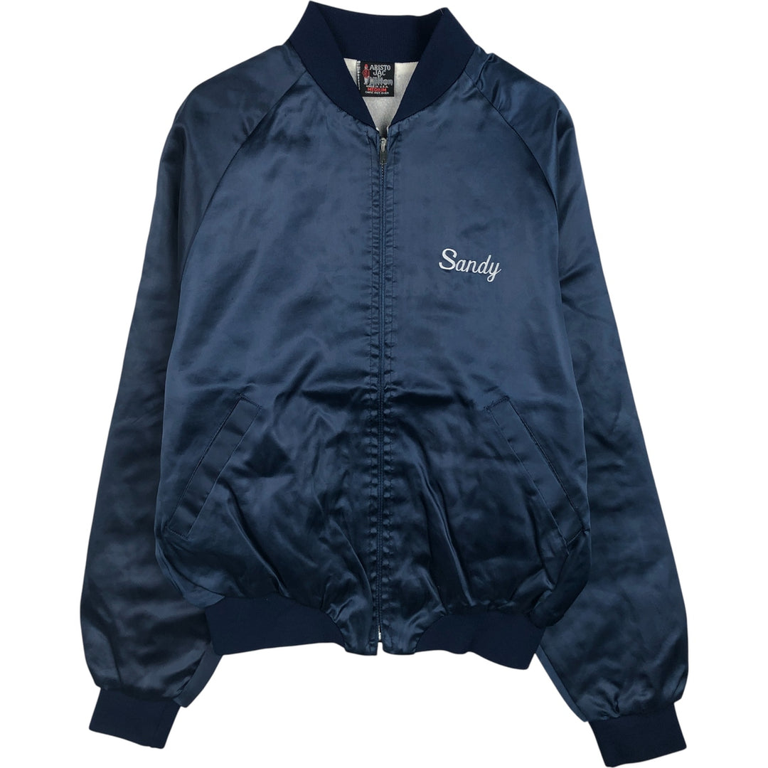 Vintage 1970'S Hilton Aristo JAC nylon jacket, made in the USA, size M, men's. Nylon navy blue type Vintage Second Hand