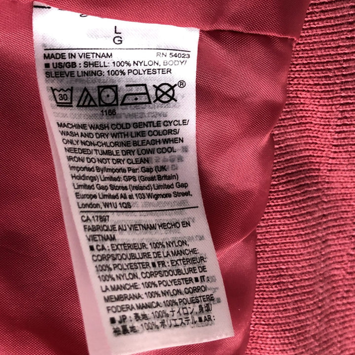 GAP Nylon Blouson, Women's, Size L Nylon pink type Vintage Second Hand