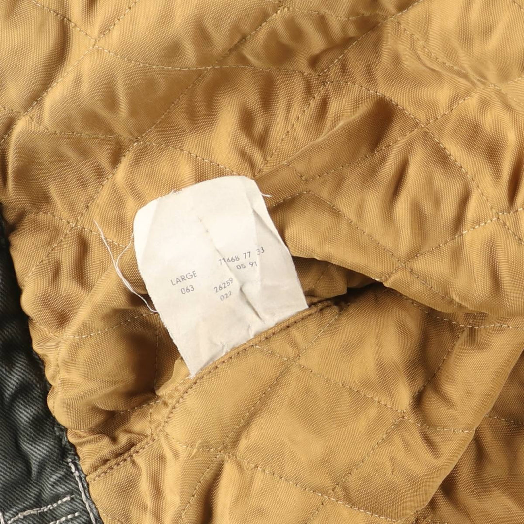 90'S Levi's 71668-7733 Padded Denim Jacket, Men's Size L, Vintage cotton gray type Vintage Second Hand
