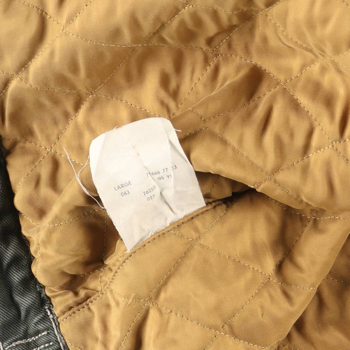 90'S Levi's 71668-7733 Padded Denim Jacket, Men's Size L, Vintage cotton gray type Vintage Second Hand