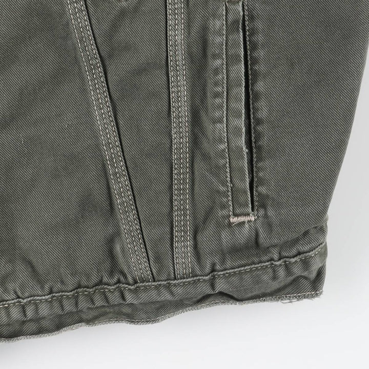 90'S Levi's 71668-7733 Padded Denim Jacket, Men's Size L, Vintage cotton gray type Vintage Second Hand