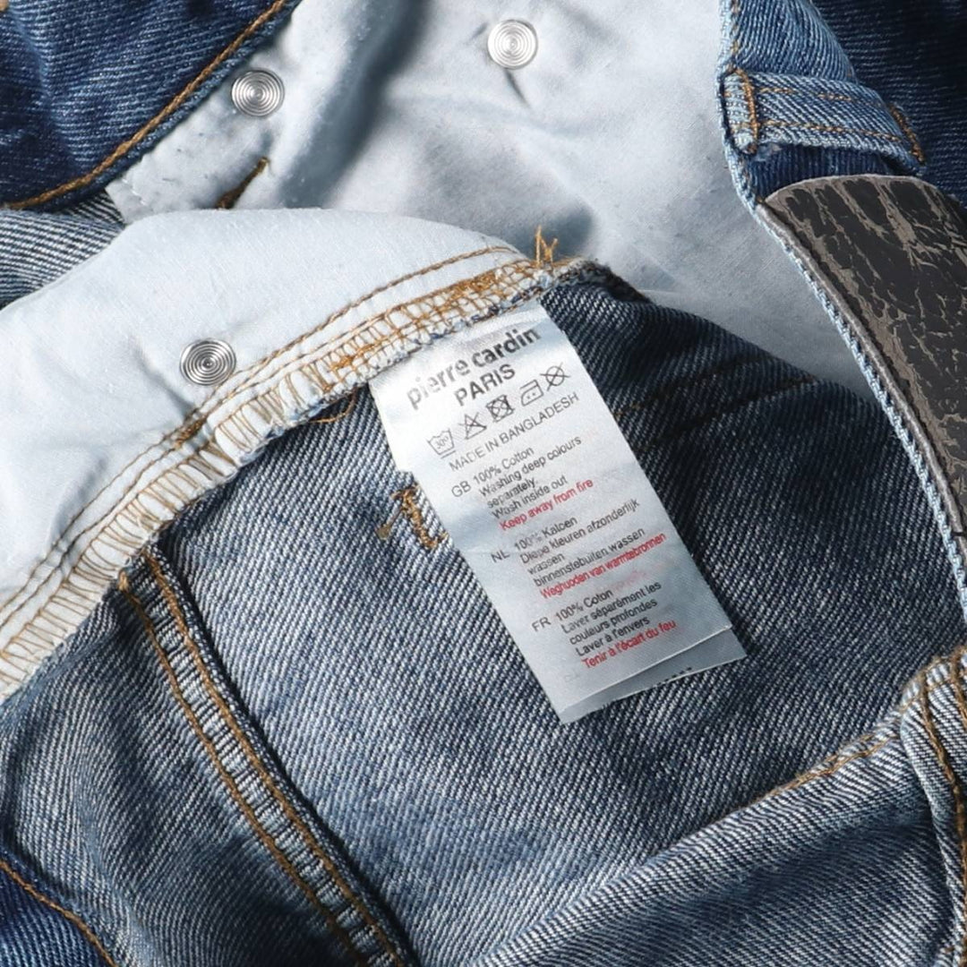 Pierre Cardin Regular Fit Straight Denim Pants, Men's, Size 34 cotton blue type Vintage Second Hand