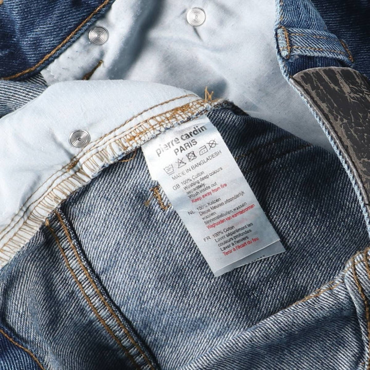 Pierre Cardin Regular Fit Straight Denim Pants, Men's, Size 34 cotton blue type Vintage Second Hand
