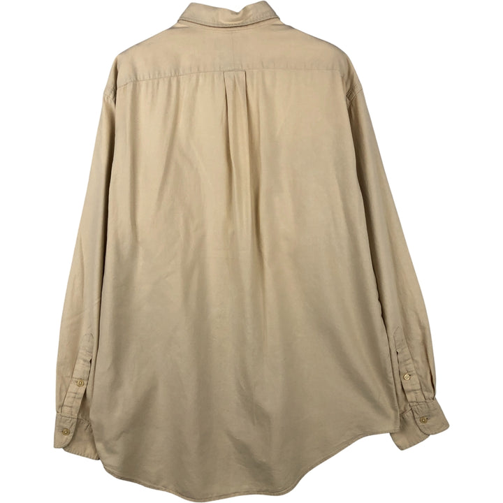 Ralph Lauren POLO by Ralph Lauren HALPERN cashmere-blend long-sleeved cotton shirt, men's size L cotton ocher yellow type Vintage Second Hand