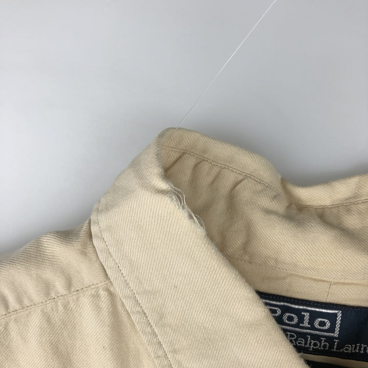 Ralph Lauren POLO by Ralph Lauren HALPERN cashmere-blend long-sleeved cotton shirt, men's size L cotton ocher yellow type Vintage Second Hand