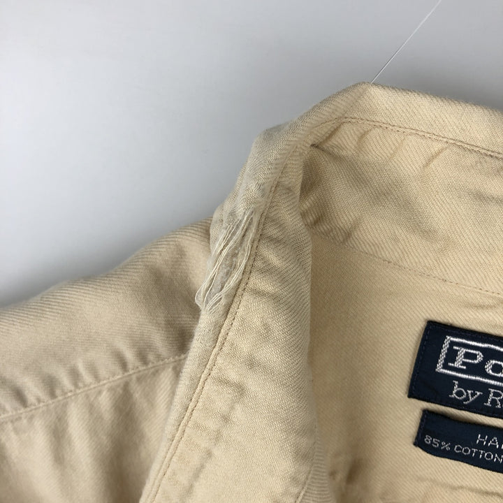 Ralph Lauren POLO by Ralph Lauren HALPERN cashmere-blend long-sleeved cotton shirt, men's size L cotton ocher yellow type Vintage Second Hand