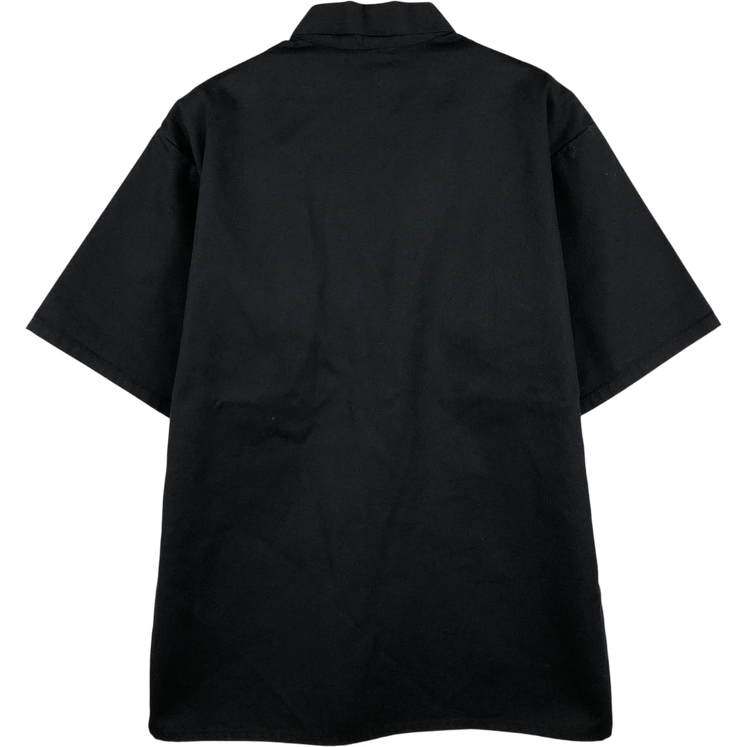 90'S Ben Davis half-zip short-sleeve work shirt, boxy, made in the USA, men's size M, vintage cotton black type Vintage Second Hand