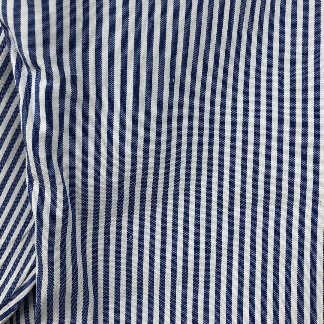 Ralph Lauren YARMOUTH Long Sleeve Button-Down Striped Shirt, Men's M Size cotton white type Vintage Second Hand