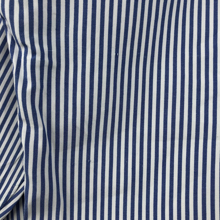 Ralph Lauren YARMOUTH Long Sleeve Button-Down Striped Shirt, Men's M Size cotton white type Vintage Second Hand