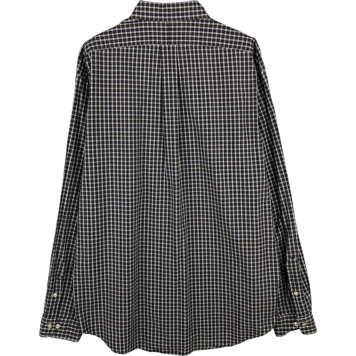 Ralph Lauren YARMOUTH Long Sleeve Button-Down Check Shirt, Men's Size L cotton Purple type blue-purple Vintage Second Hand
