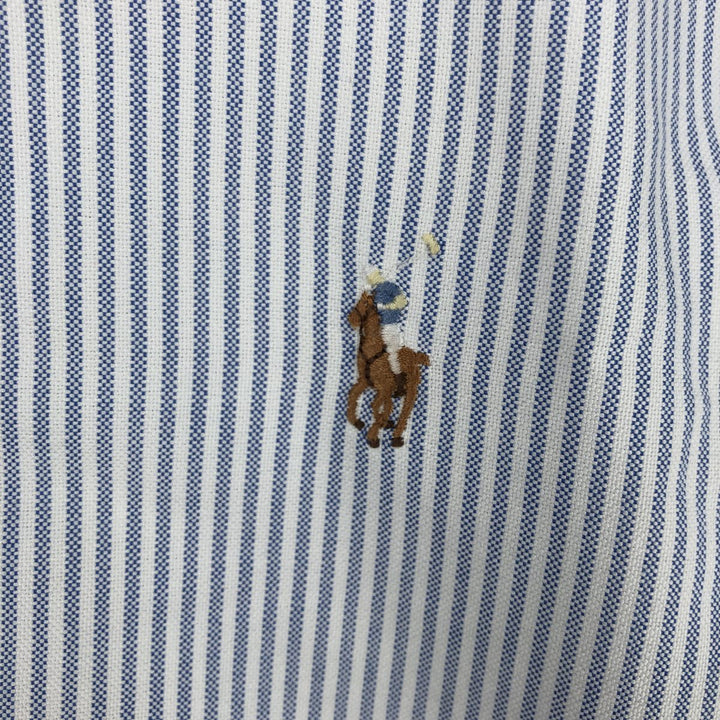 Ralph Lauren Classic Fit Long Sleeve Button Down Striped Shirt Men's XL cotton blue type Vintage Second Hand