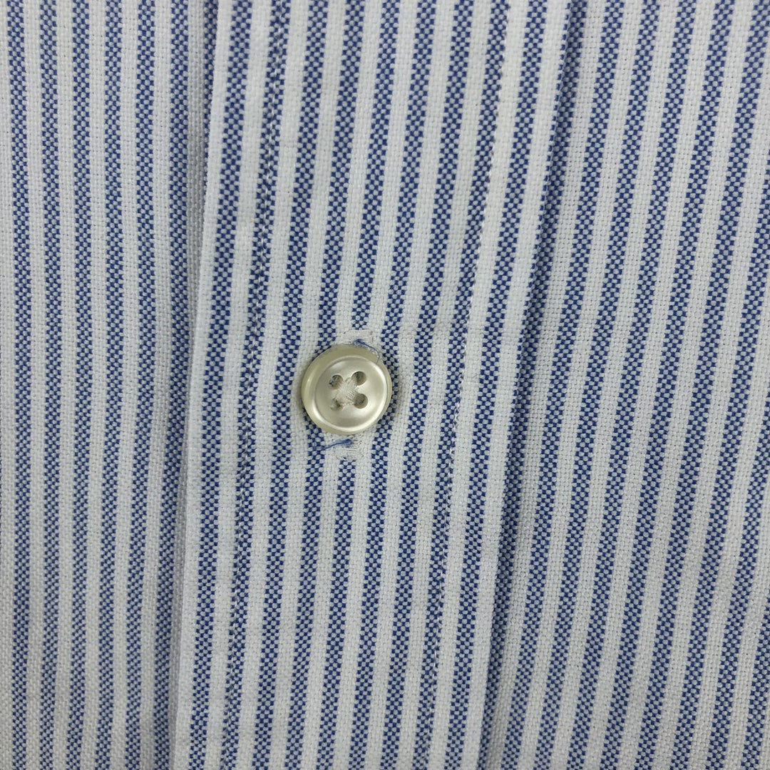 Ralph Lauren Classic Fit Long Sleeve Button Down Striped Shirt Men's XL cotton blue type Vintage Second Hand
