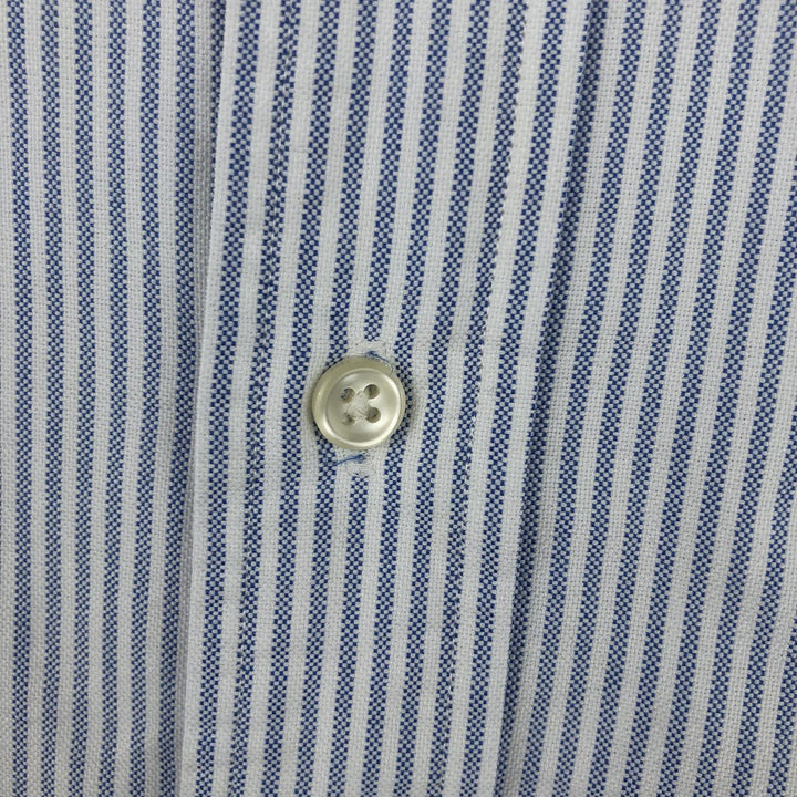 Ralph Lauren Classic Fit Long Sleeve Button Down Striped Shirt Men's XL cotton blue type Vintage Second Hand