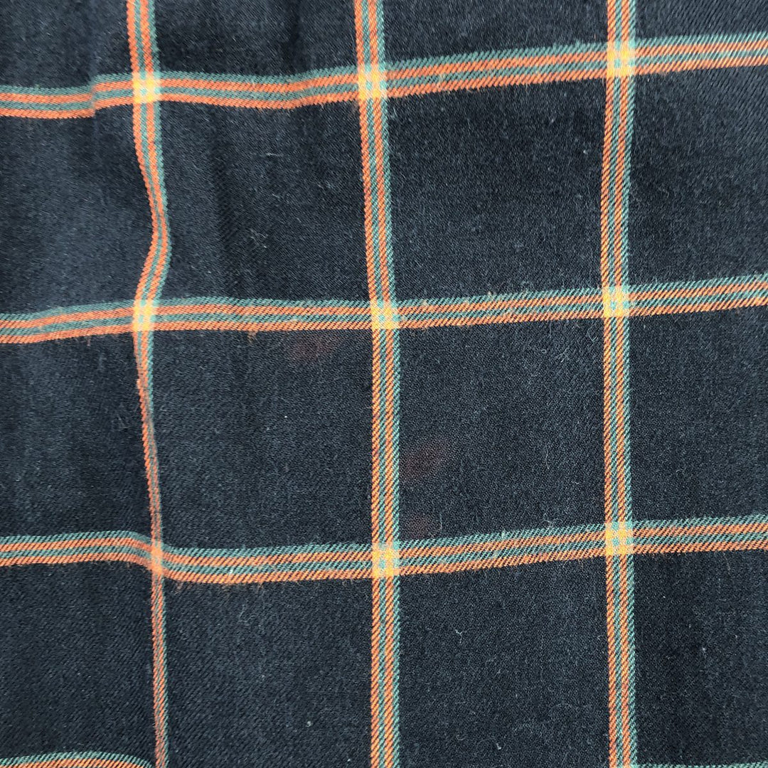 Ralph Lauren BLAIRE long sleeve button down check shirt, men's size M cotton navy blue type Vintage Second Hand