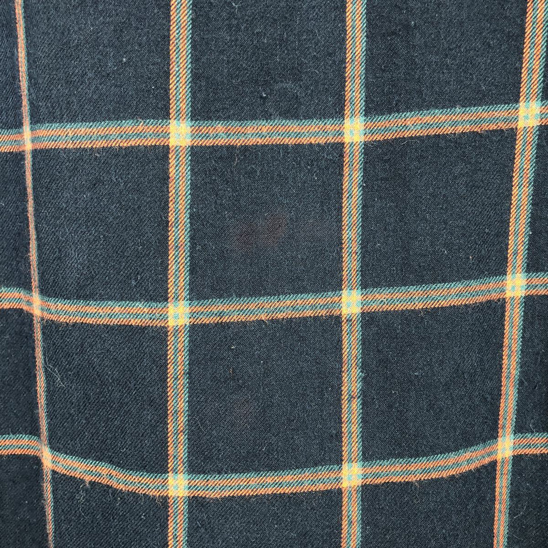 Ralph Lauren BLAIRE long sleeve button down check shirt, men's size M cotton navy blue type Vintage Second Hand