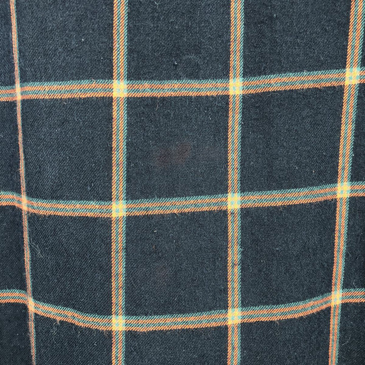 Ralph Lauren BLAIRE long sleeve button down check shirt, men's size M cotton navy blue type Vintage Second Hand