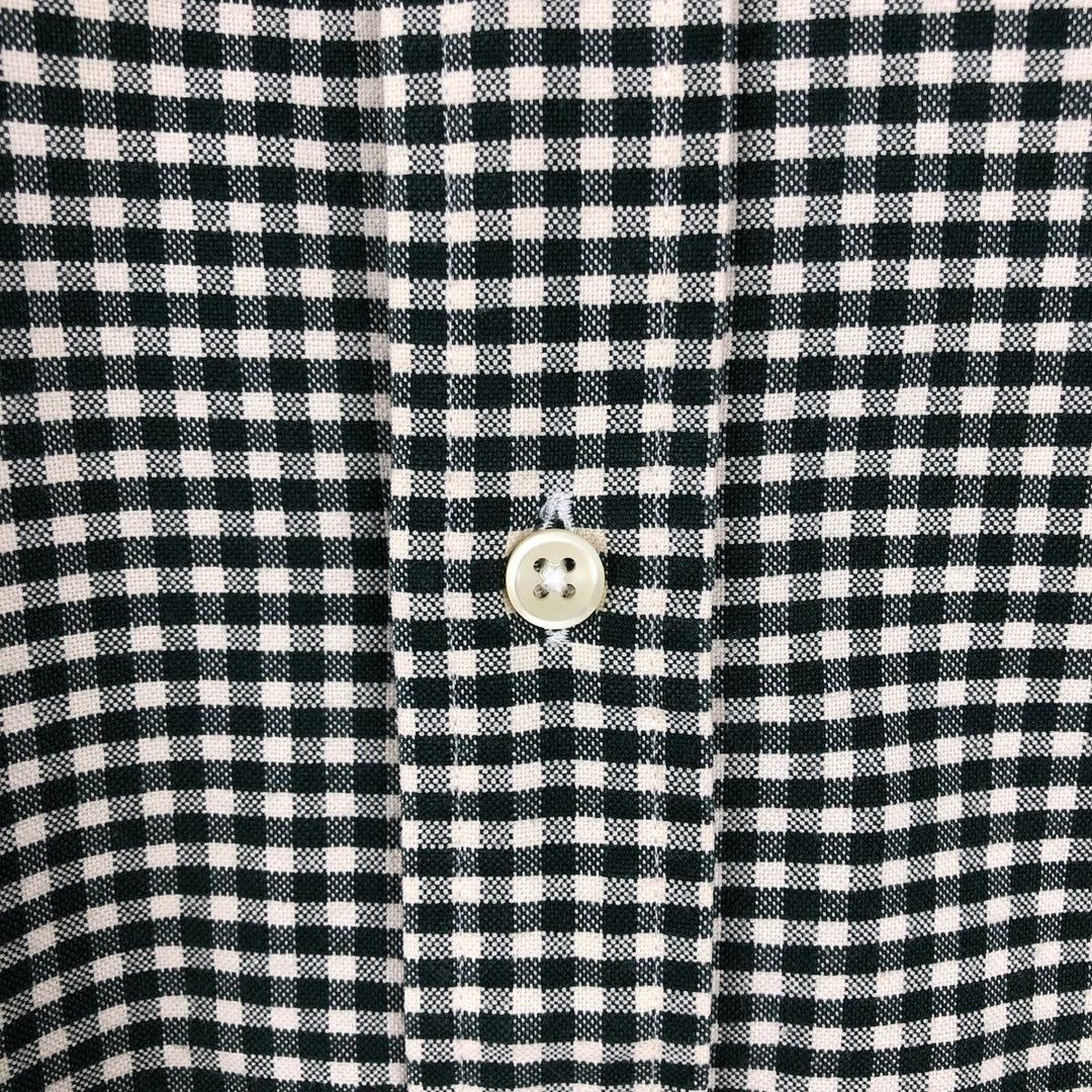 Ralph Lauren CUSTOM FIT Gingham Check Long Sleeve Button Down Check Shirt Men's XL cotton Green type dark green Vintage Second Hand