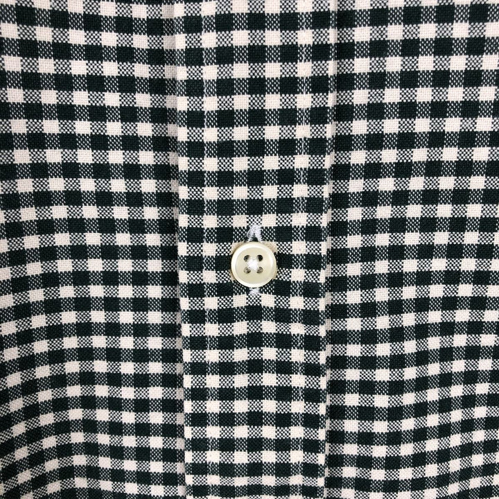 Ralph Lauren CUSTOM FIT Gingham Check Long Sleeve Button Down Check Shirt Men's XL cotton Green type dark green Vintage Second Hand