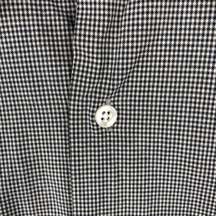 Ralph Lauren POLO by Ralph Lauren HULTON long-sleeved cotton check box shirt, men's size M cotton beige type brown Vintage Second Hand