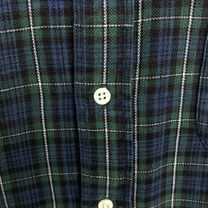 POLO by Ralph Lauren Blackwatch Check Long Sleeve Button-Down Check Shirt, Made in Canada, Men's Size L cotton blue type Vintage Second Hand