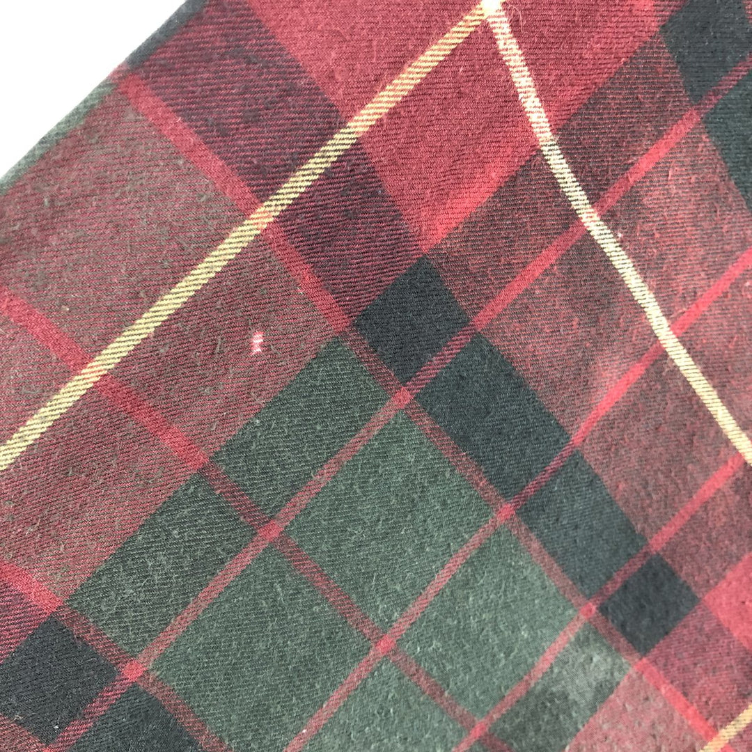 Ralph Lauren BLAIRE long sleeve button down check shirt, men's XXL size cotton Green type dark green Vintage Second Hand