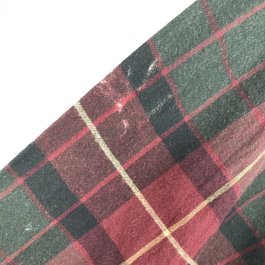 Ralph Lauren BLAIRE long sleeve button down check shirt, men's XXL size cotton Green type dark green Vintage Second Hand