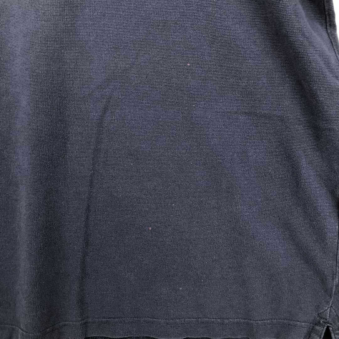 Ralph Lauren CHAPS V-neck thermal long T-shirt, men's size XL cotton navy blue type Vintage Second Hand