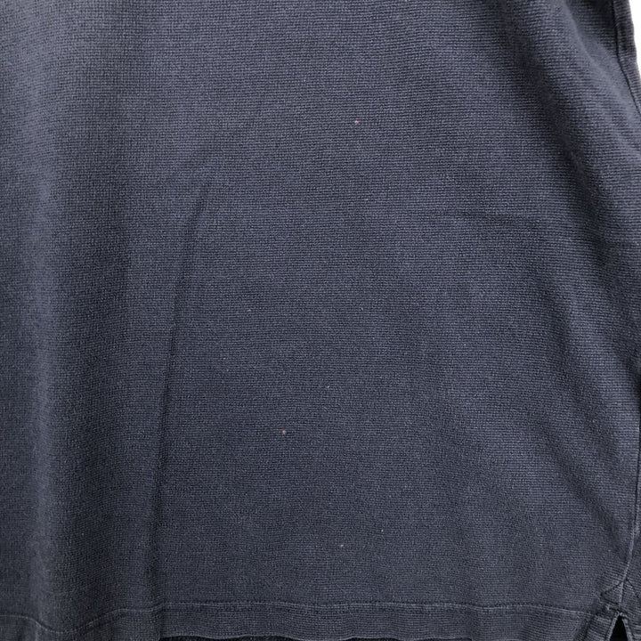Ralph Lauren CHAPS V-neck thermal long T-shirt, men's size XL cotton navy blue type Vintage Second Hand