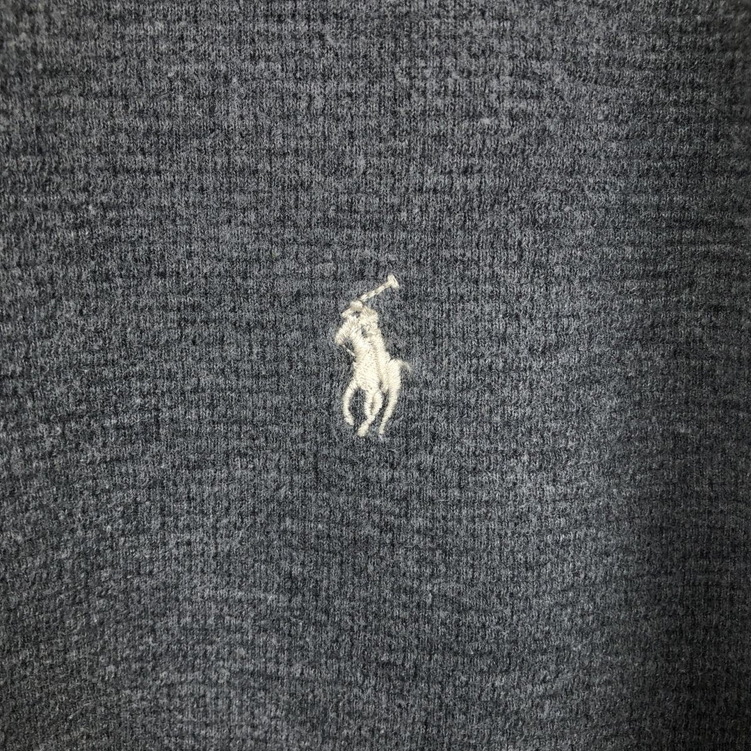 Ralph Lauren POLO RALPH LAUREN Thermal Long T-shirt Waffle Men's XL cotton Charcoal Vintage Second Hand