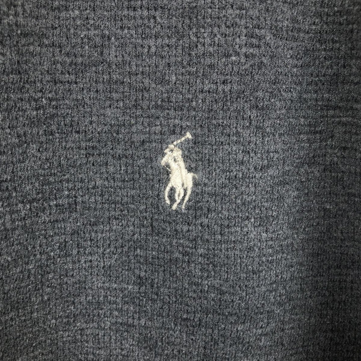 Ralph Lauren POLO RALPH LAUREN Thermal Long T-shirt Waffle Men's XL cotton Charcoal Vintage Second Hand