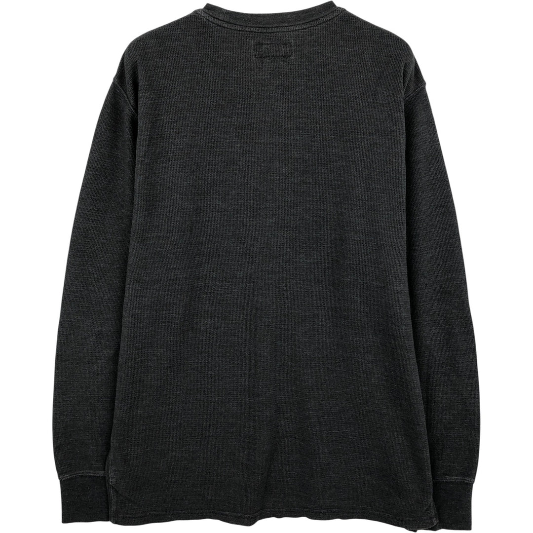Ralph Lauren POLO RALPH LAUREN SLEEPWEAR Thermal Long T-Shirt, Men's Size L cotton Charcoal Vintage Second Hand