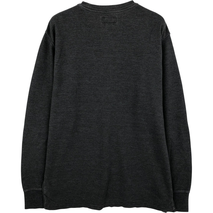 Ralph Lauren POLO RALPH LAUREN SLEEPWEAR Thermal Long T-Shirt, Men's Size L cotton Charcoal Vintage Second Hand