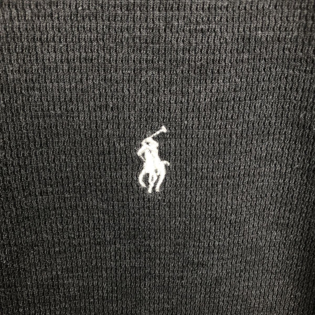 Ralph Lauren POLO RALPH LAUREN SLEEPWEAR Thermal Long T-Shirt, Men's Size L cotton Charcoal Vintage Second Hand