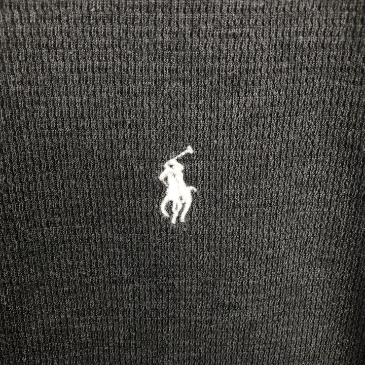 Ralph Lauren POLO RALPH LAUREN SLEEPWEAR Thermal Long T-Shirt, Men's Size L cotton Charcoal Vintage Second Hand