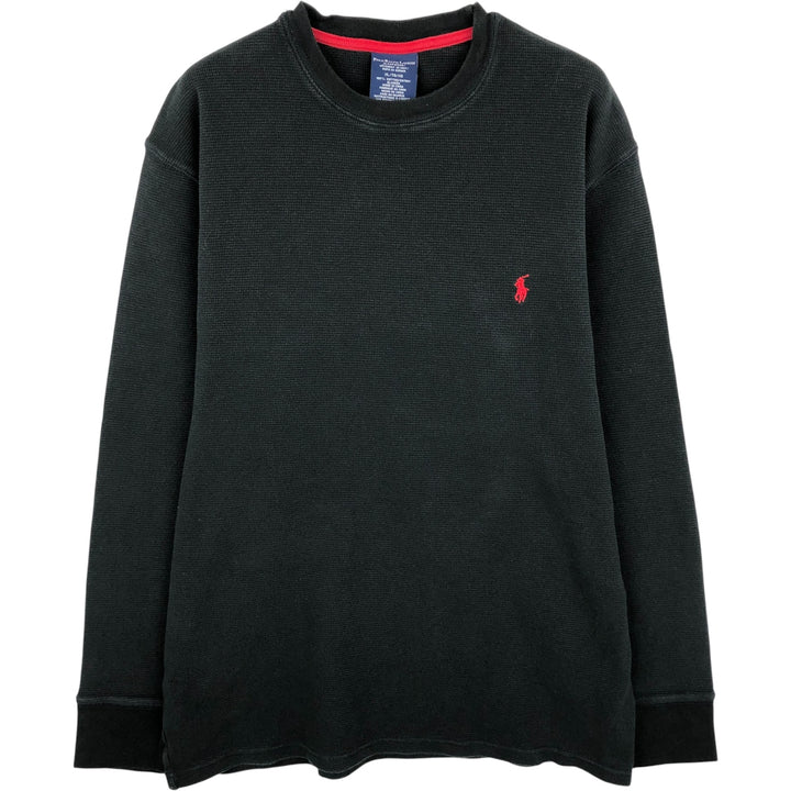 Ralph Lauren POLO RALPH LAUREN SLEEPWEAR Thermal Long T-Shirt, Men's XL cotton black type Vintage Second Hand